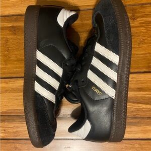 Kids Adidas Samba Black and White Sneakers size 3.5